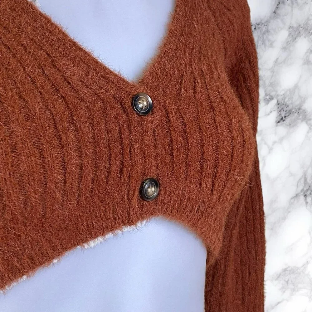 Lovers and Friends Ida Micro Cardigan - Brown